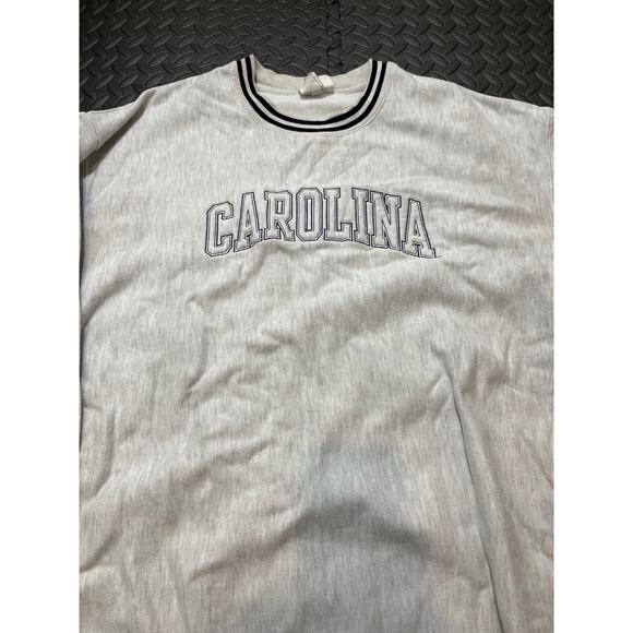 Champion Reverse‎ Weave Carolina UNC Tarheels Gray Sweatshirt Crew Size 2XL - Picture 3 of 8